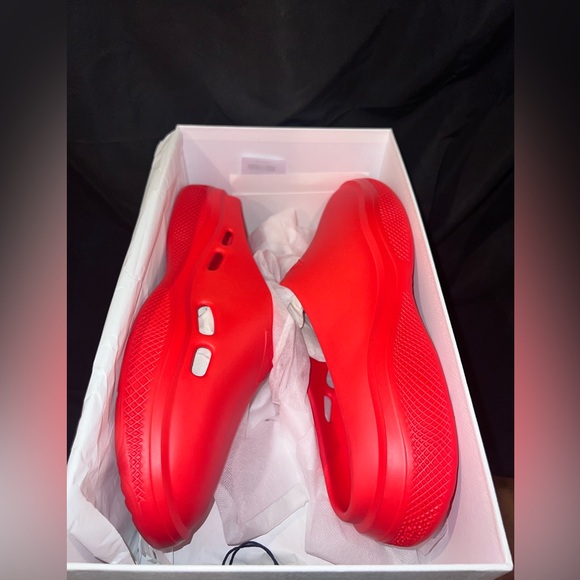 Prada Rubber Mules (Red Slides) - Picture 6 of 16